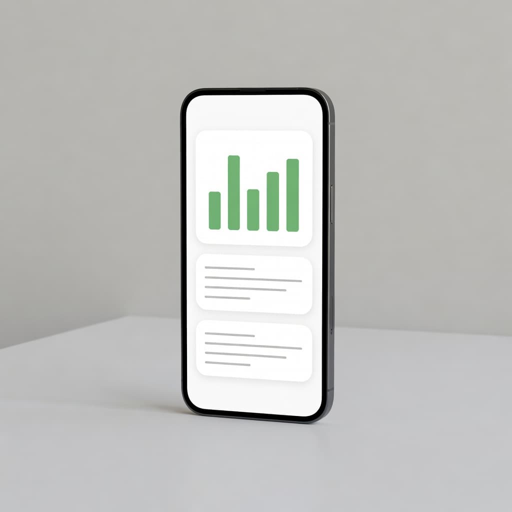 Pantalla de la app con el resumen de gasto del mes